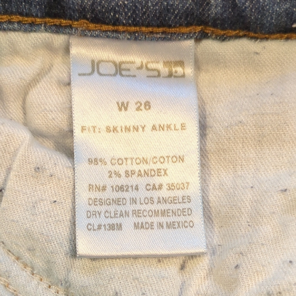 Joe's Jeans Ripped Dark Blue Skinny Jeans - Picture 3 of 8